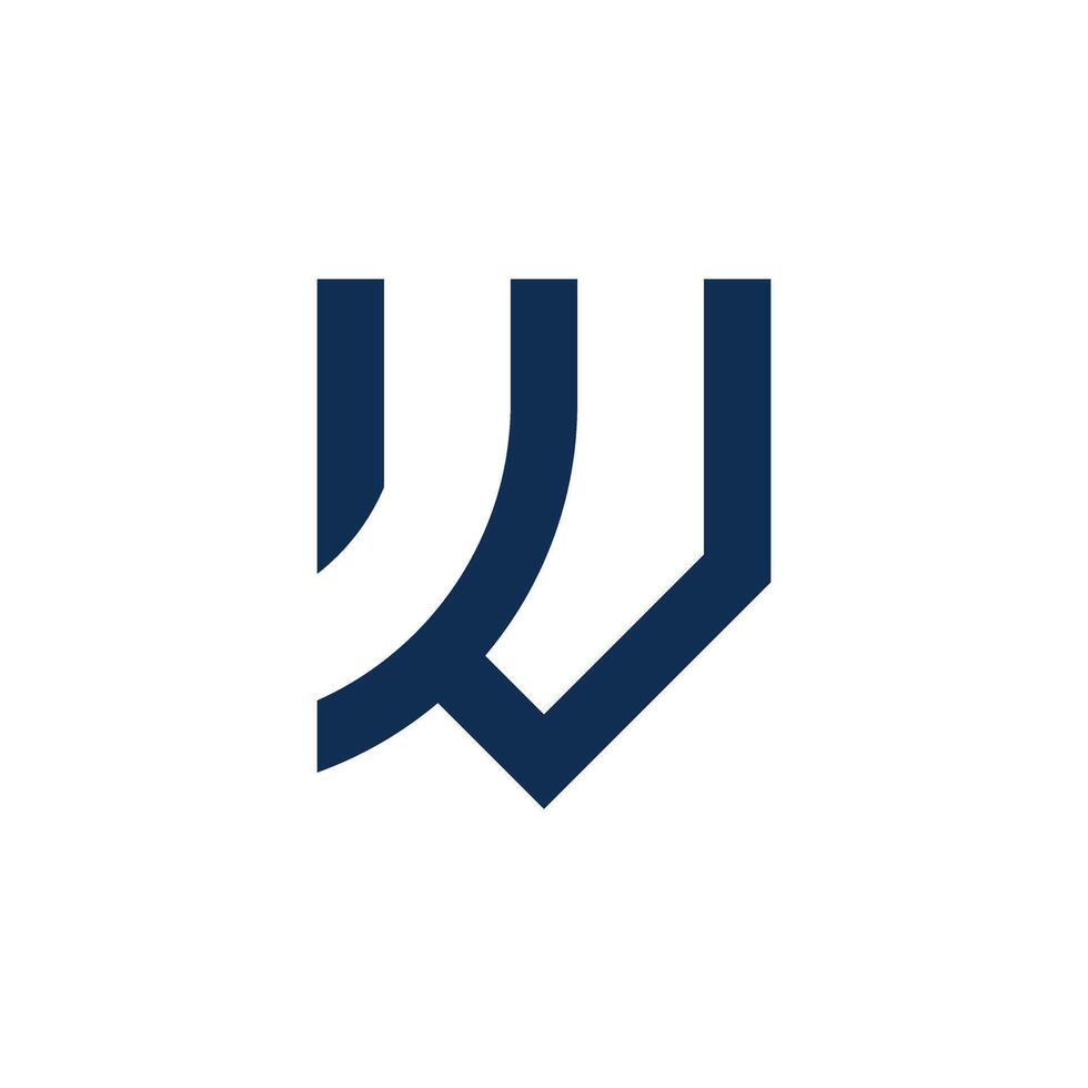 Simple Stylized letter W vector