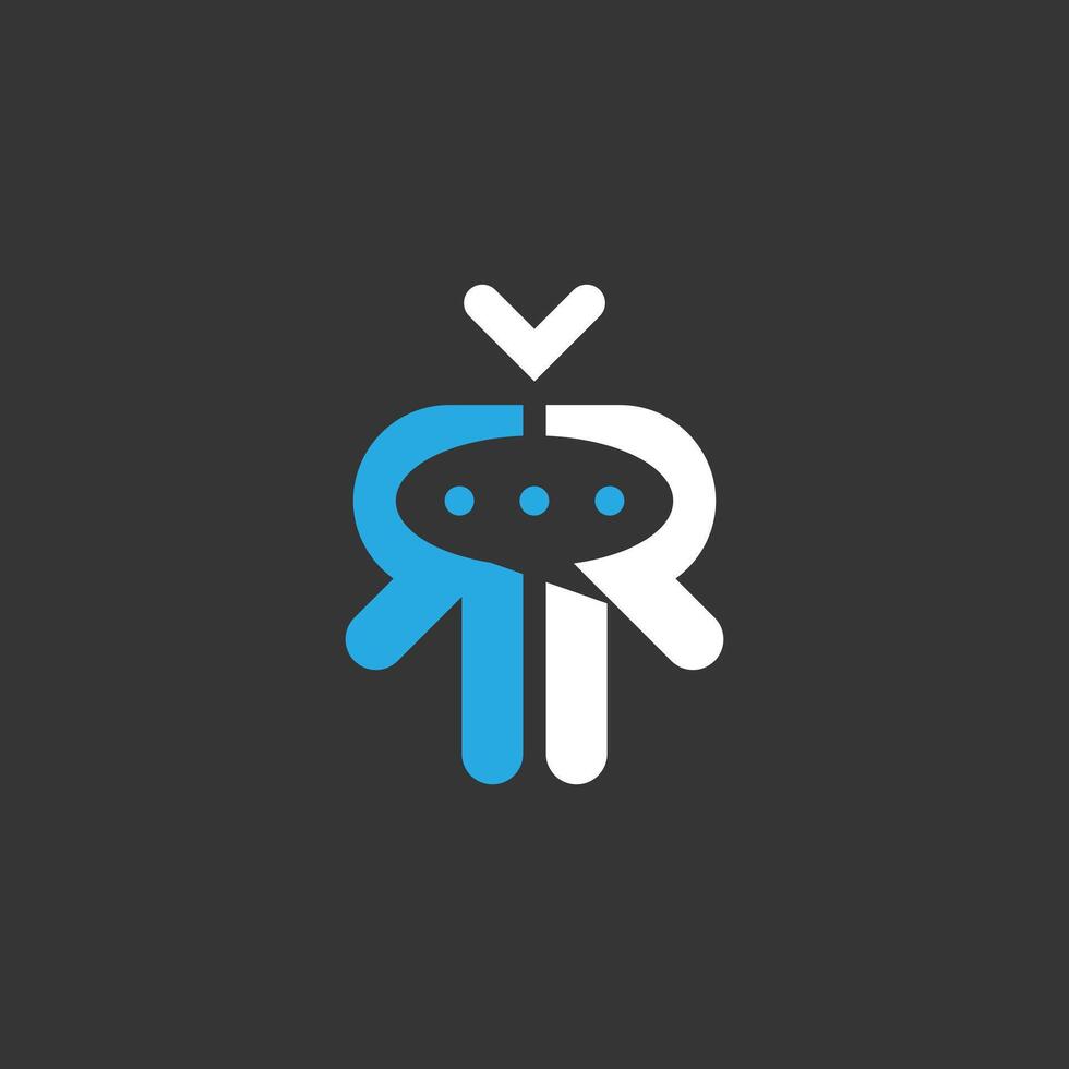 simple robot figure with speech bubble vector