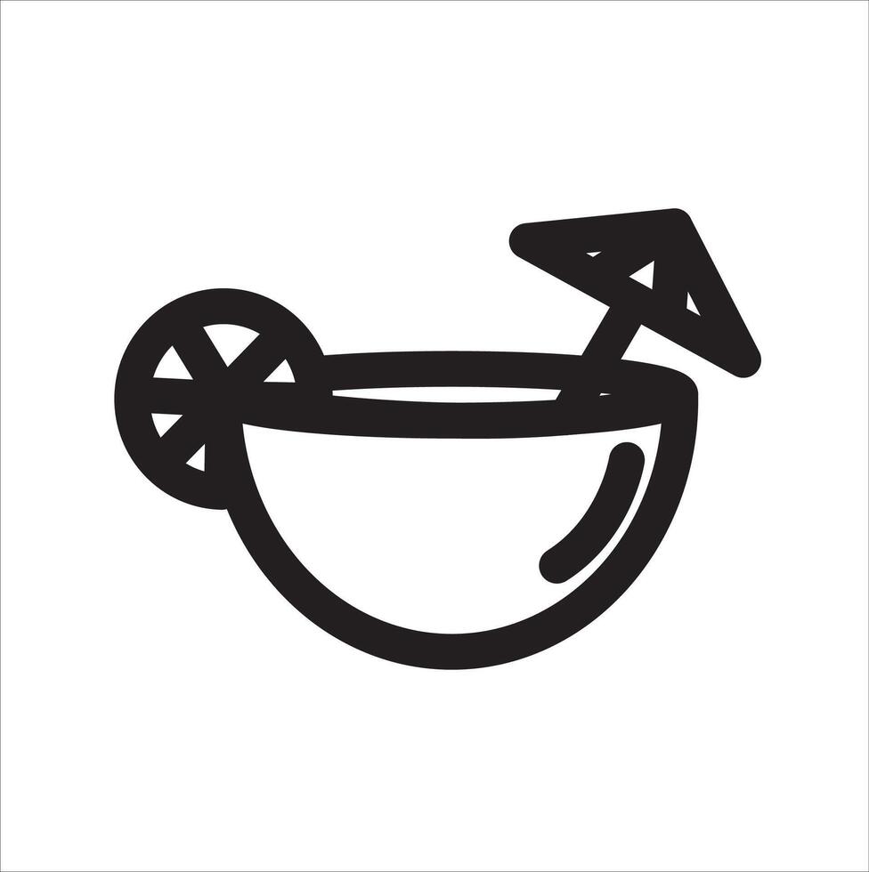 coconut drink icon vector