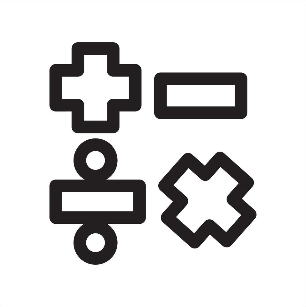 math symbol icon vector