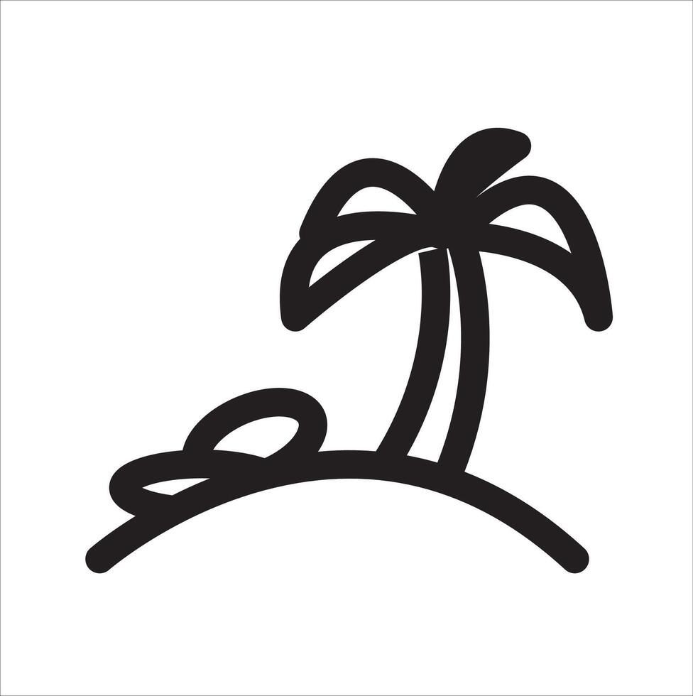 island palm icon vector