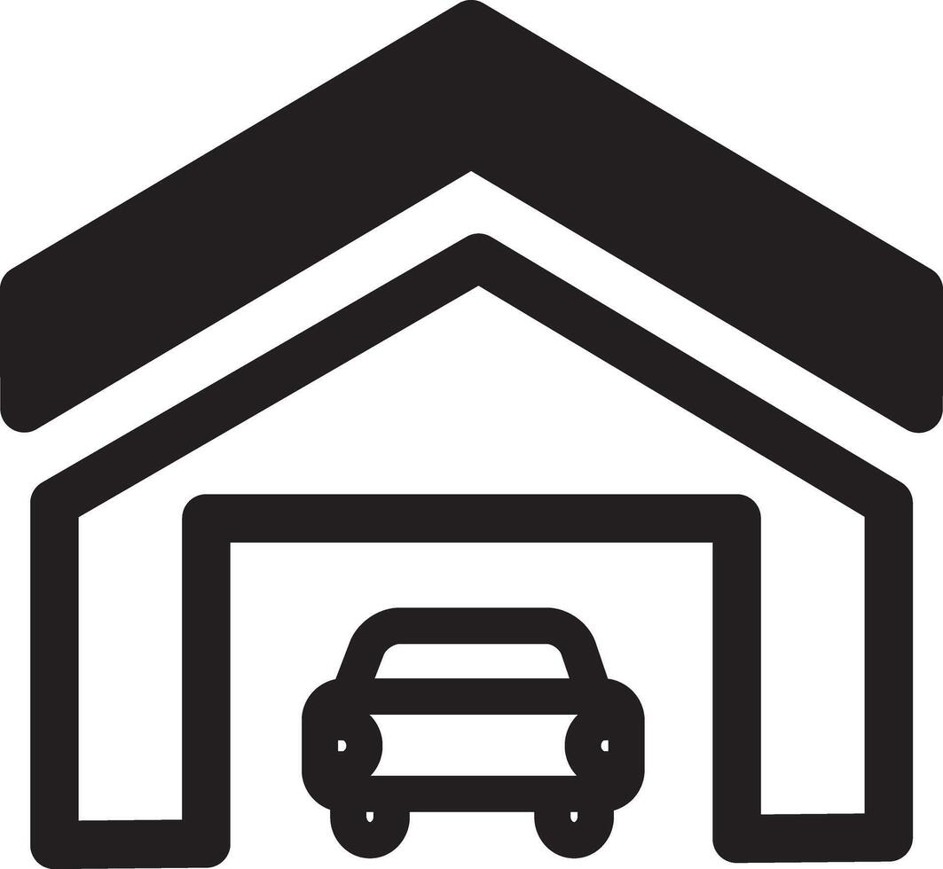 Bold Garage Entrance Icon vector