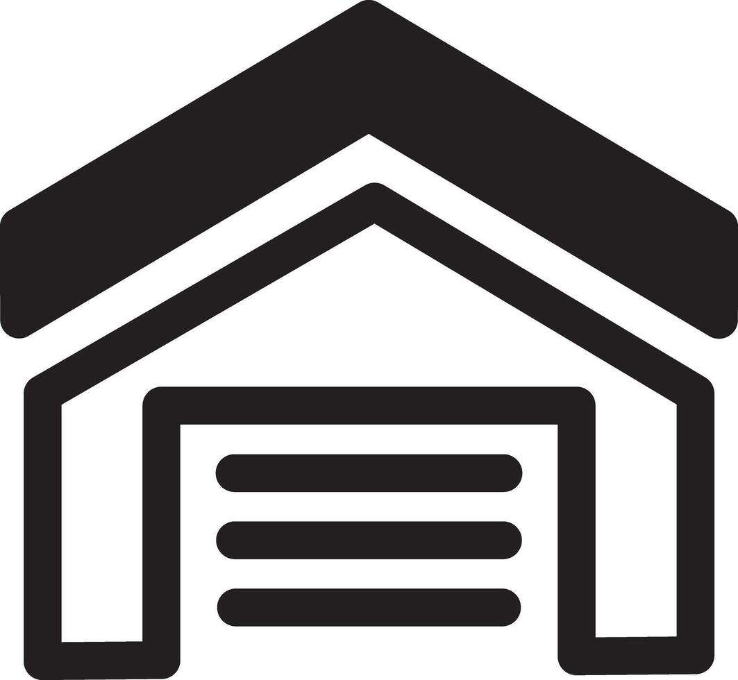 Garage Entrance Drawing vector
