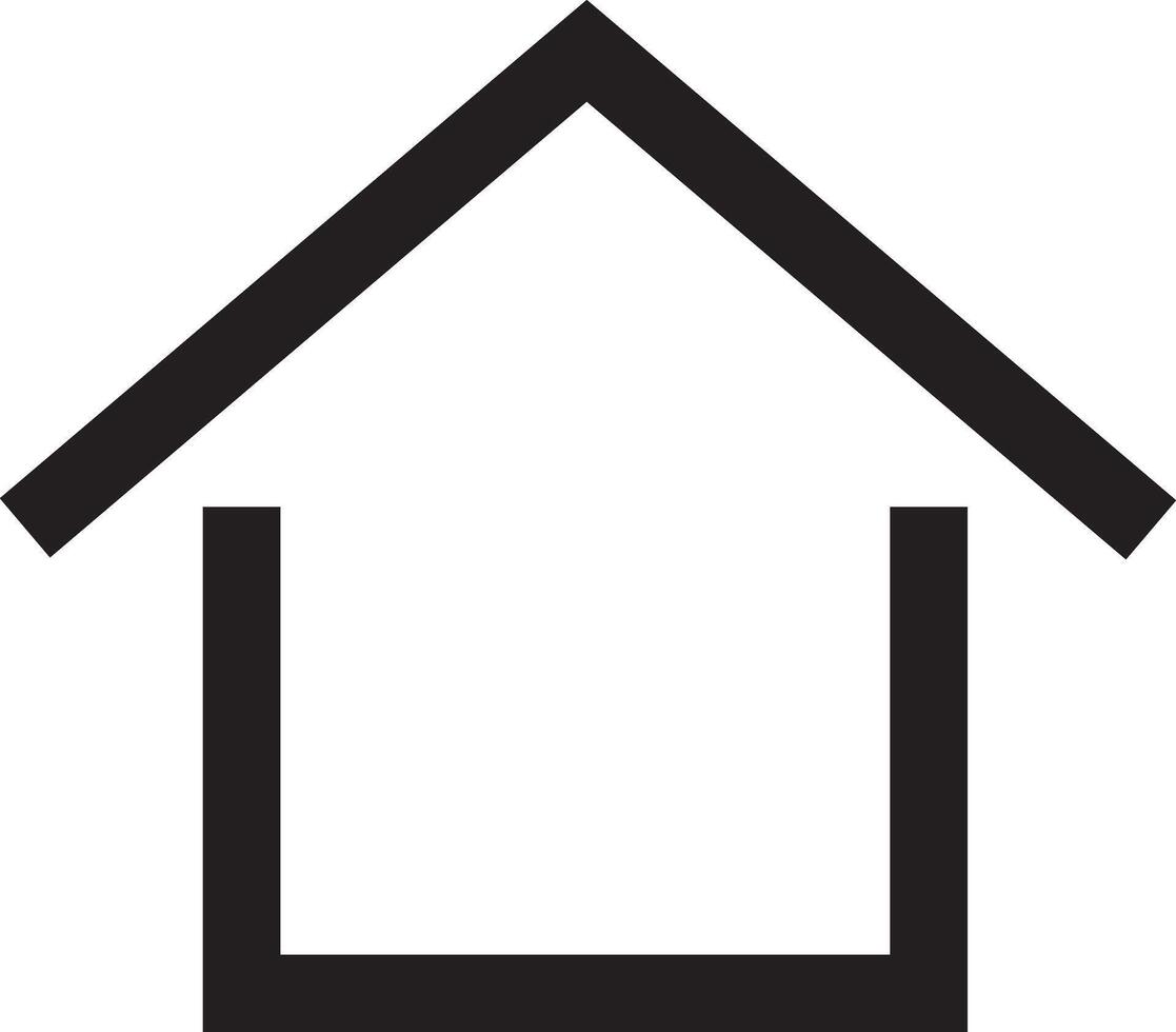 Minimal Roofed Home Illustration vector