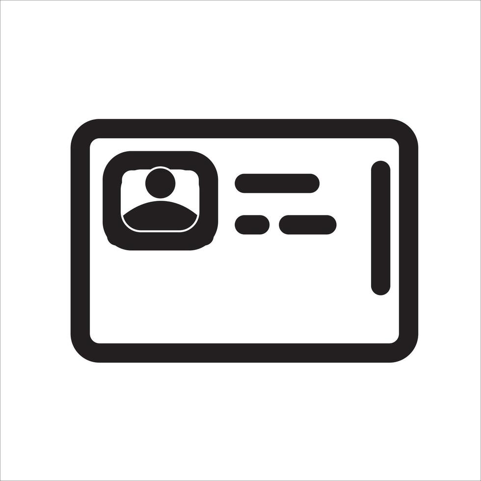 ID card, identification card icon vector