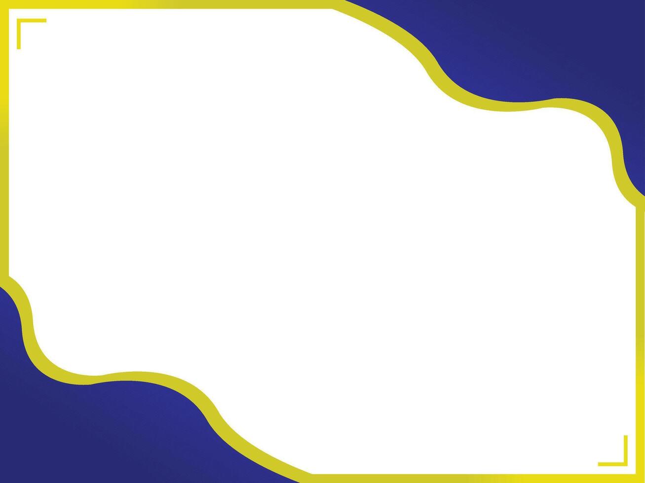 Modern Border with Blue Waves vector