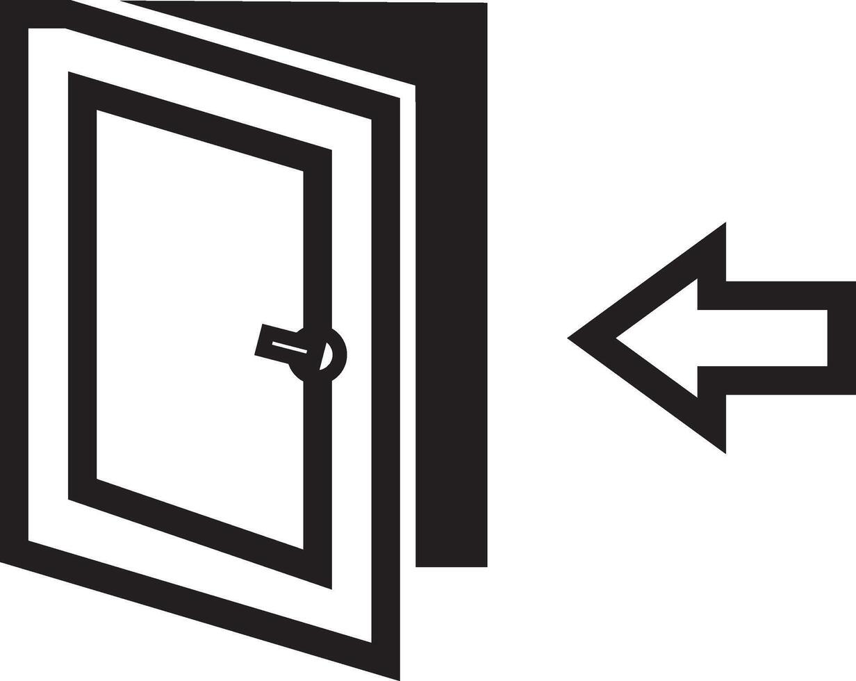 minimalist enter door icon vector