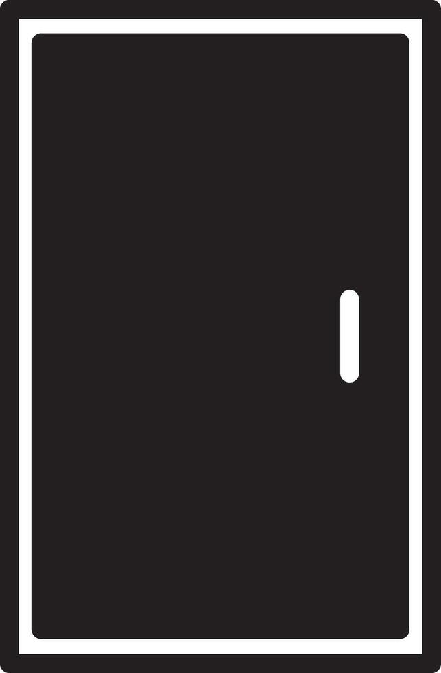 black door icon vector