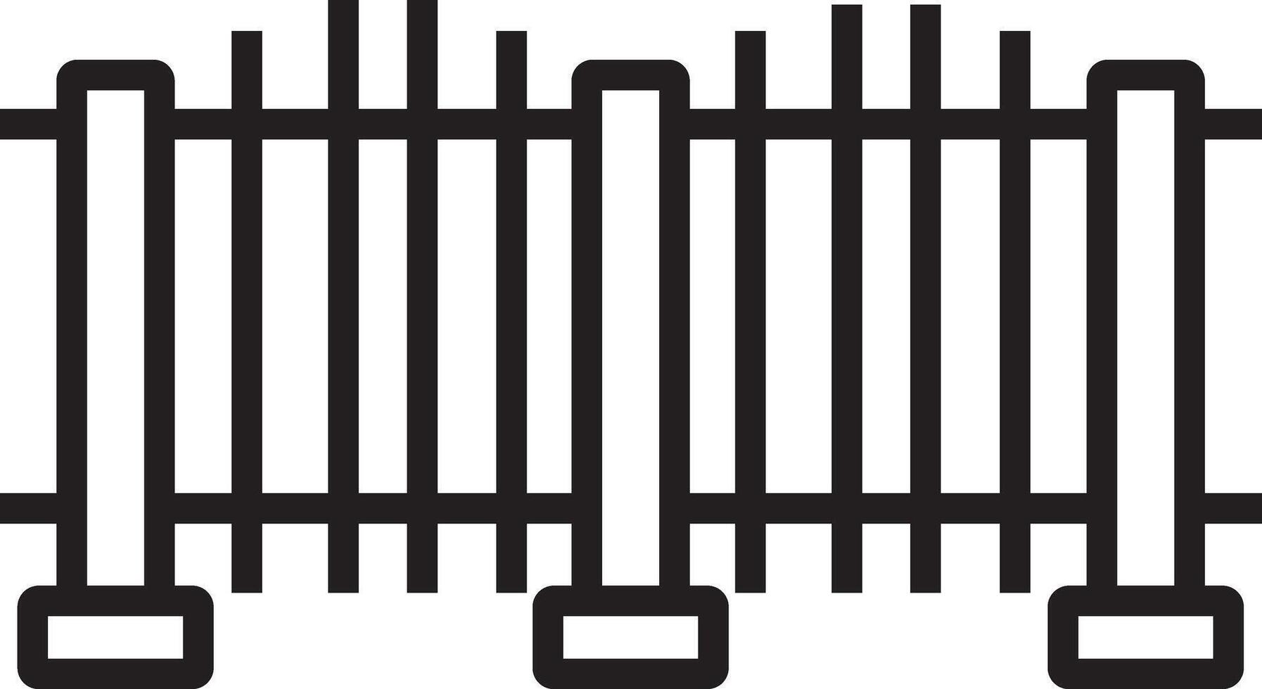 black fence icon vector