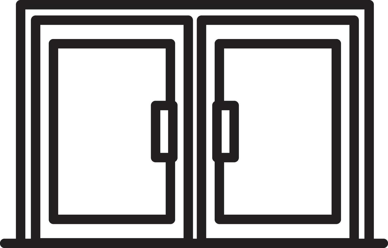closes both door vector
