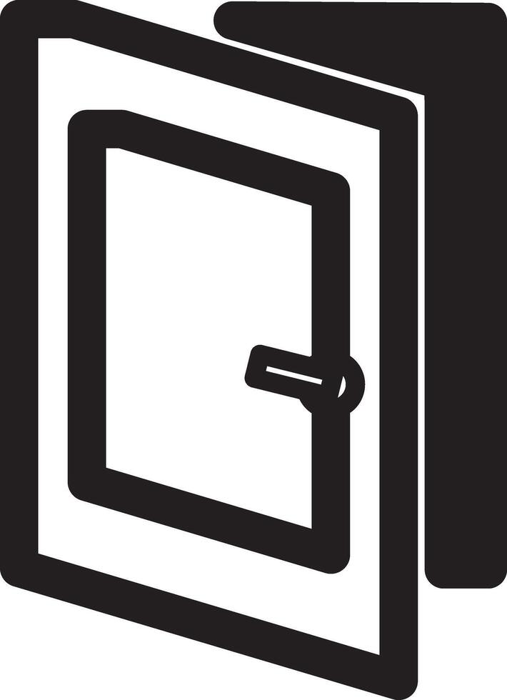 opened simple door icon vector