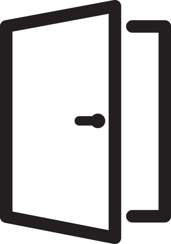 opened door simple icon vector