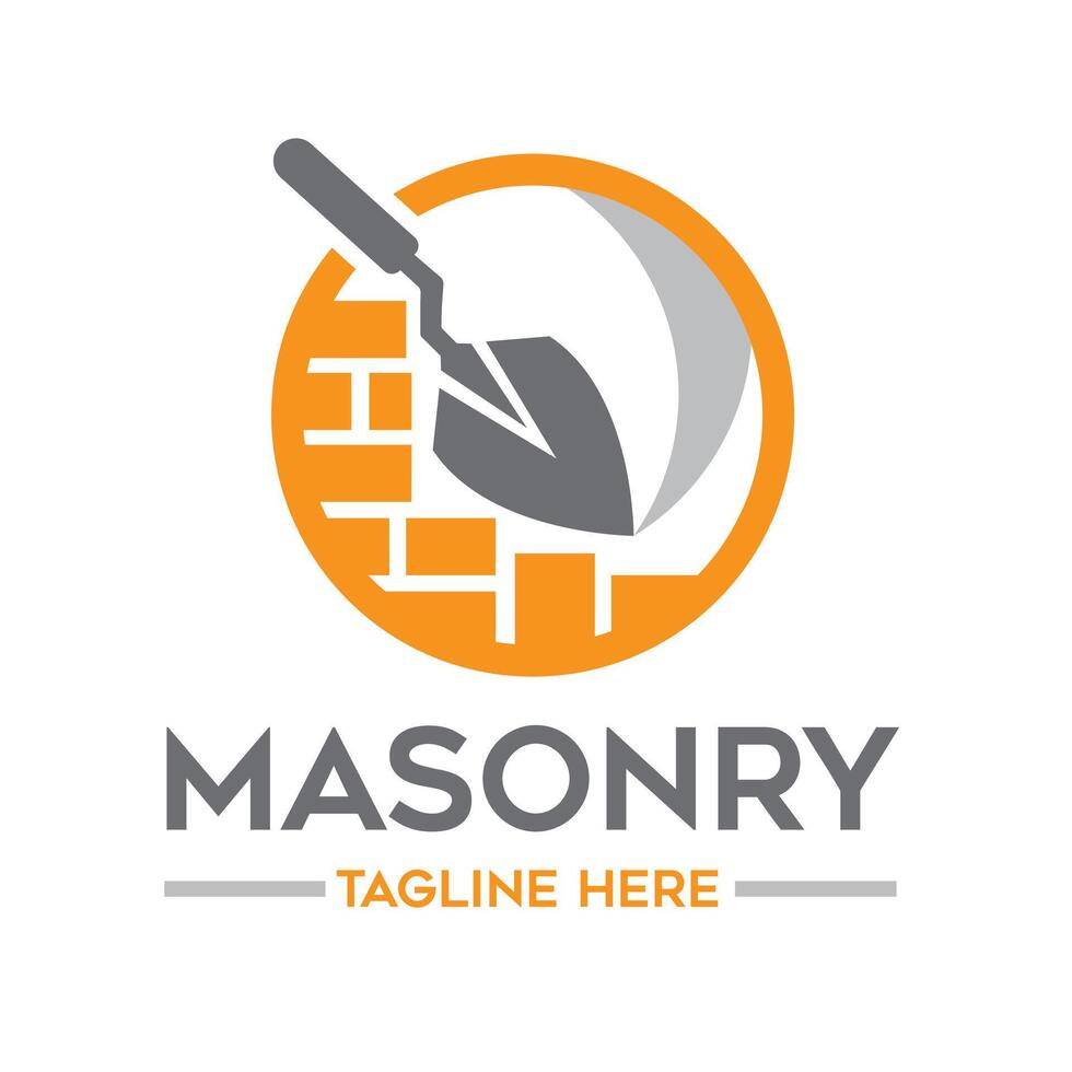 Masonry logo template vector