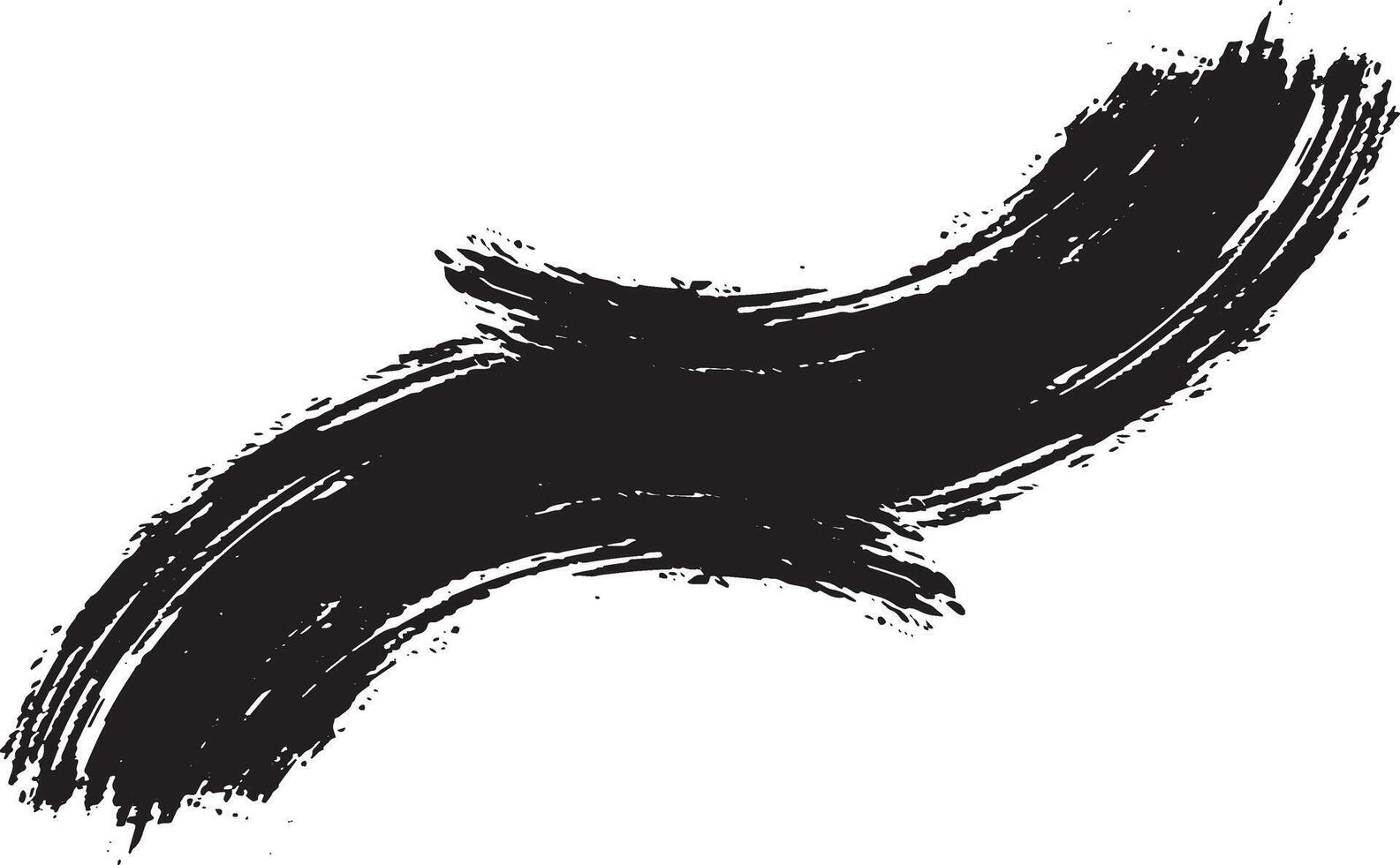 Black art brush and paint brush splash vector