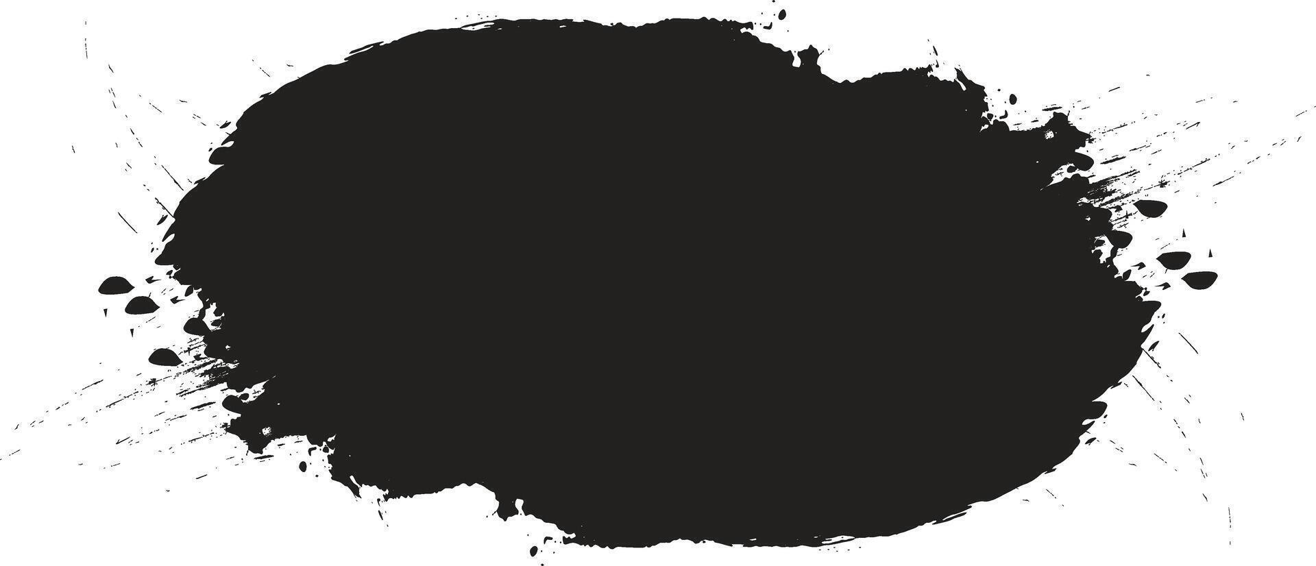 Black brush frame vector
