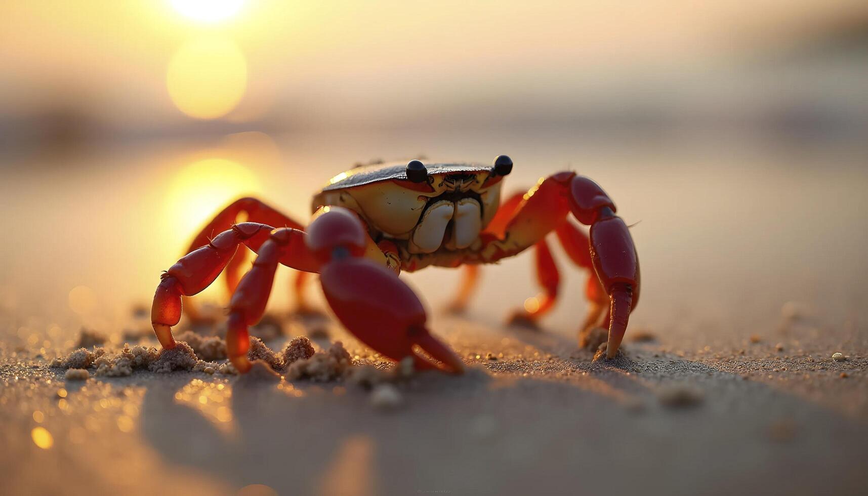 Macro Of Crab Legs In Motion At Beach photo
