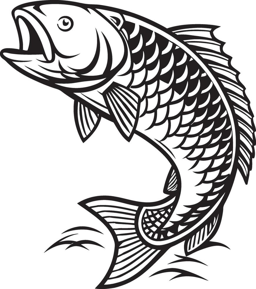 fishing on river vector