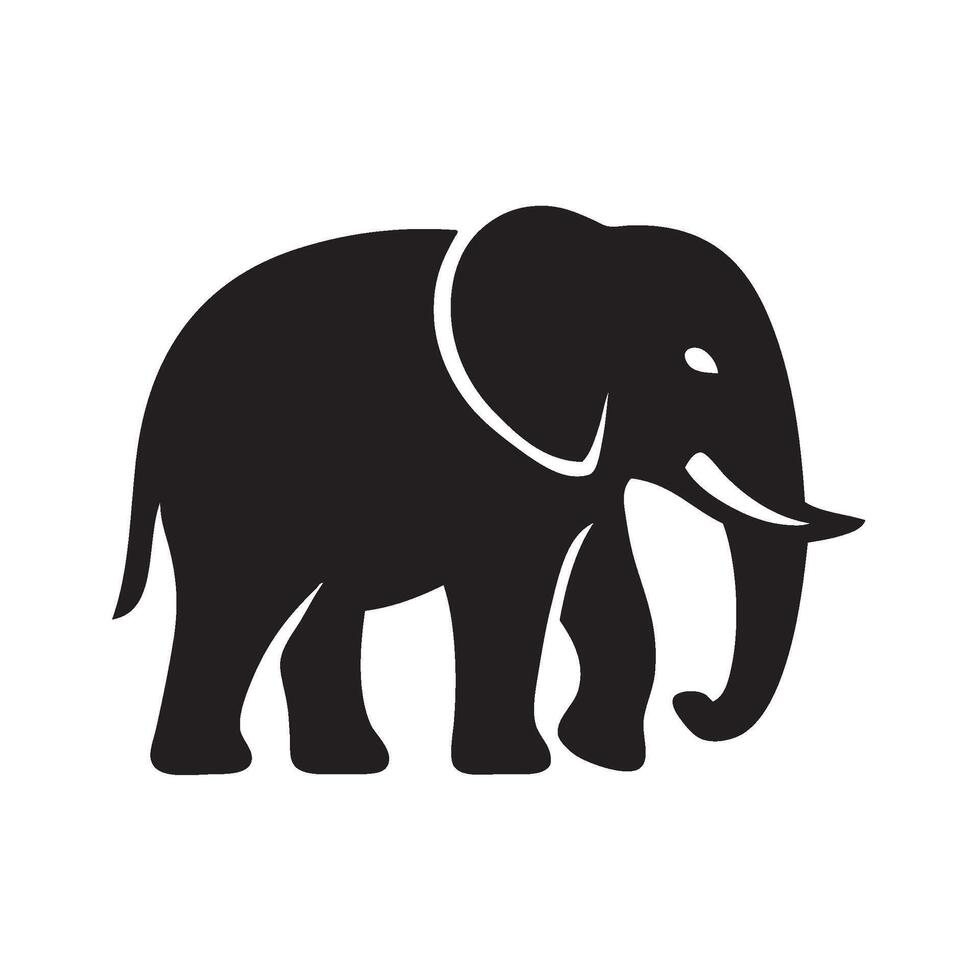 Elephant Silhouette icon vector