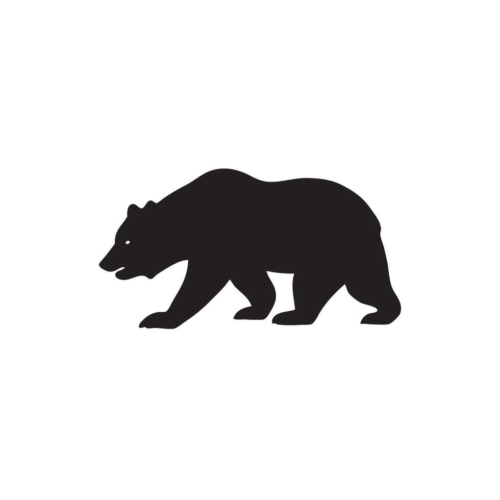 Black and white Bear Icon vector