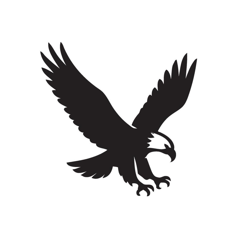 Eagle silhouette, Flying eagle vector