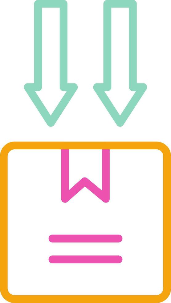 Import Icon Design Symbol Line Multicolors vector