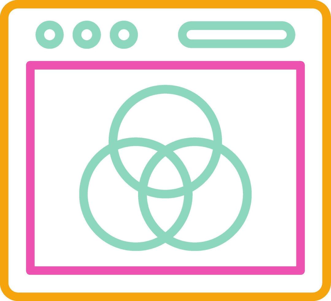 Rgb Icon Design Symbol Line Multicolors vector