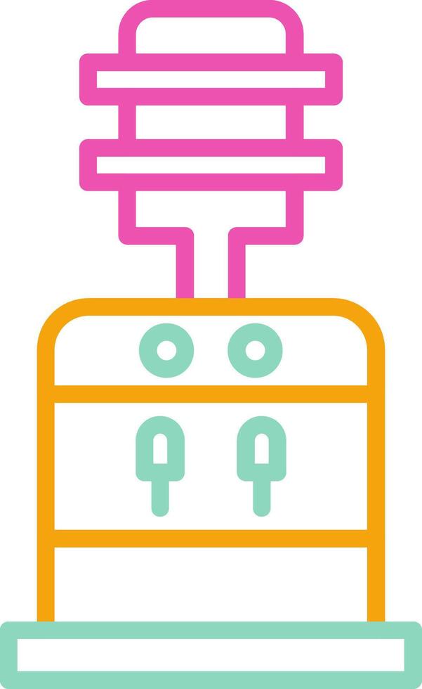 Water Dispenser Icon Design Symbol Line Multicolors vector