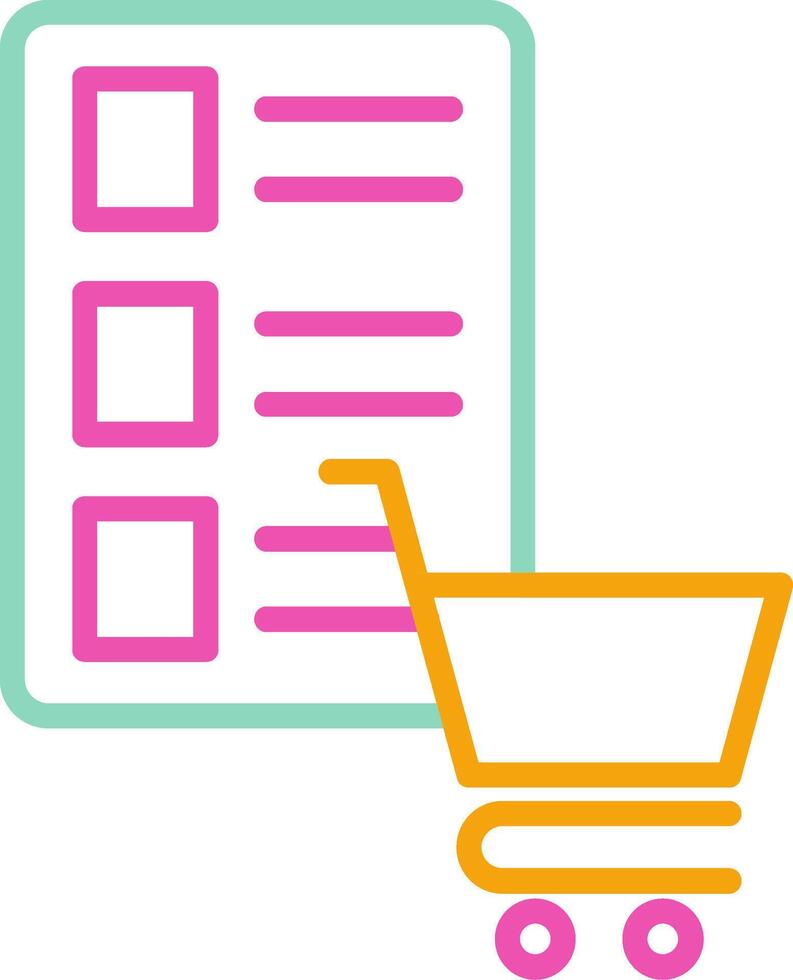 A shopping cart and checklist icon vector
