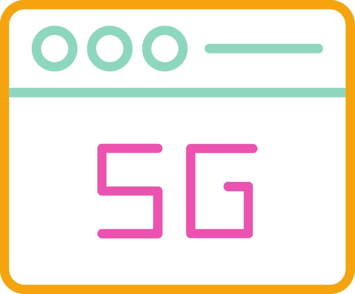5g icon with a pink and orange background vector