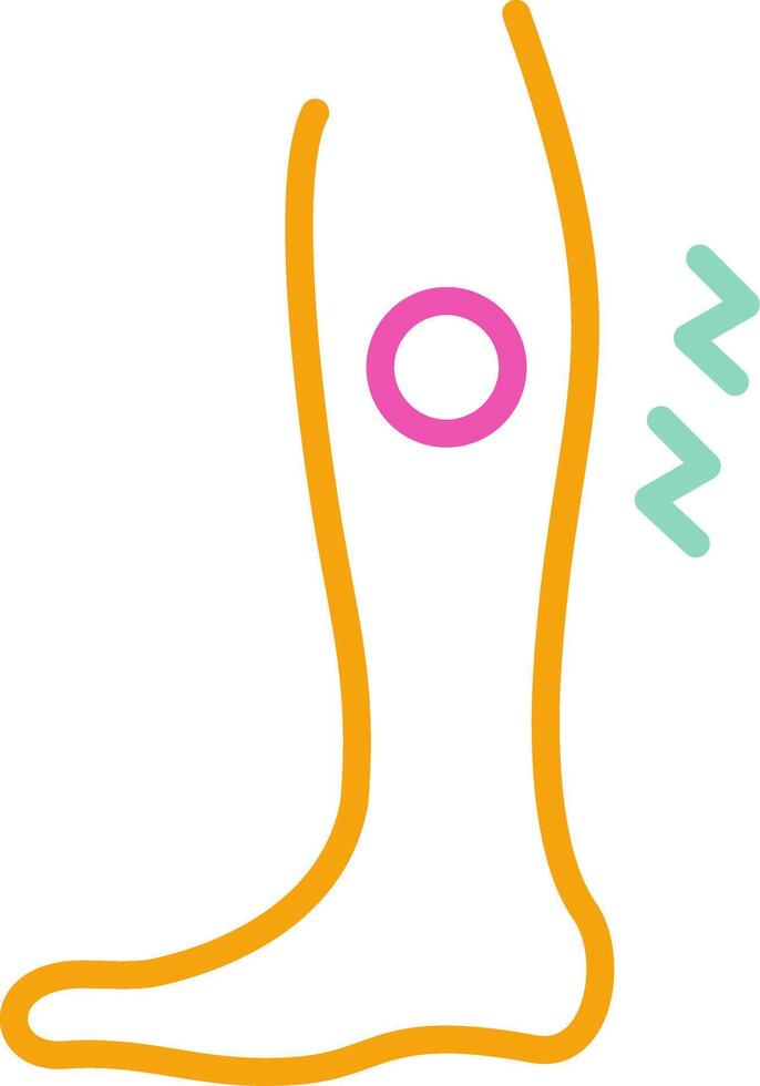 Shin Icon Design Symbol Line Multicolors vector