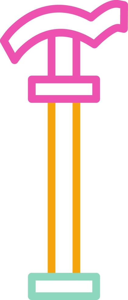 Cane Icon Design Symbol Line Multicolors vector