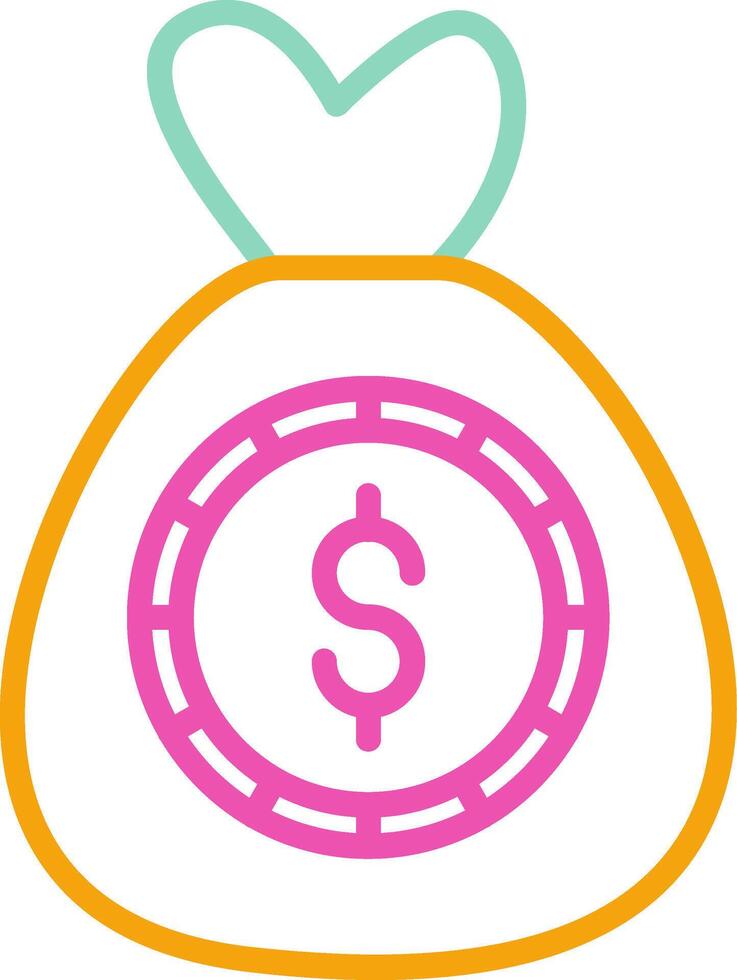 Money Bag Cash Storage Design vector