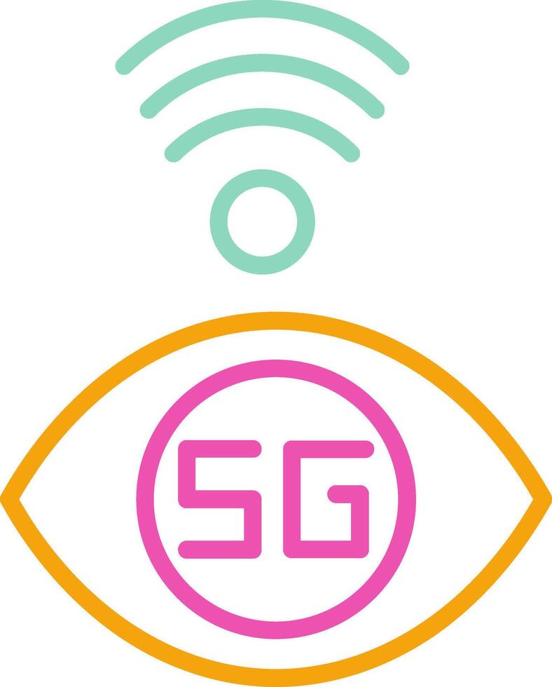 5g logo with eye and wifi symbol vector