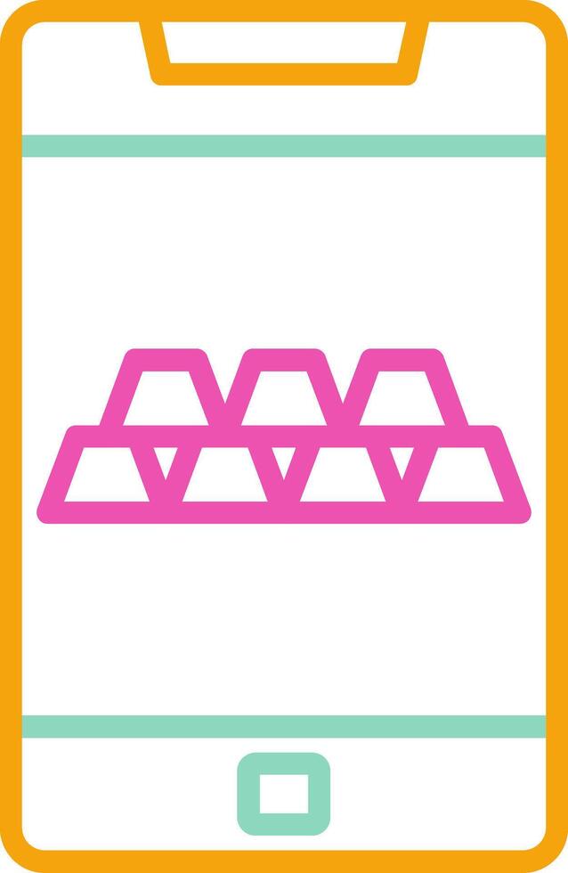 Gold Icon Design Symbol Line Multicolors vector