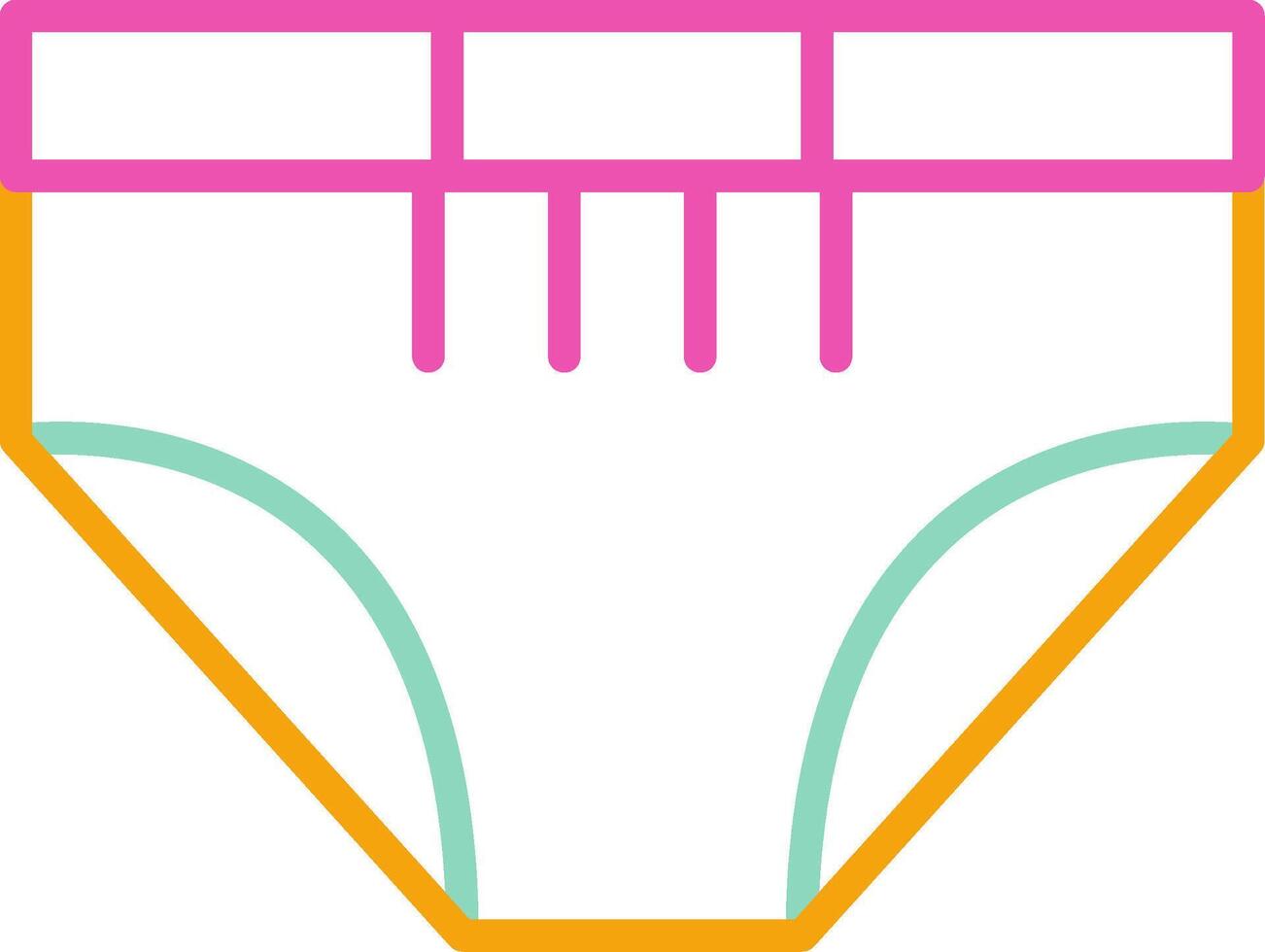 Underwear Icon Design Symbol Line Multicolors vector