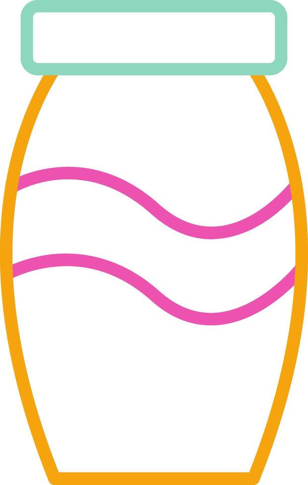 Vase Icon Design Symbol Line Multicolors vector
