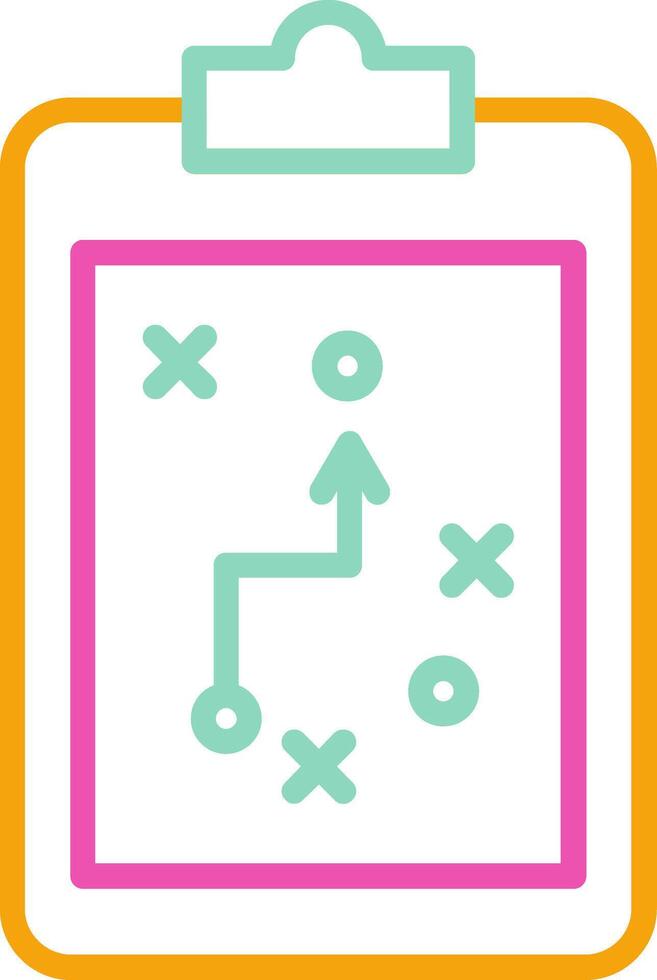 Planning Icon Design Symbol Line Multicolors vector