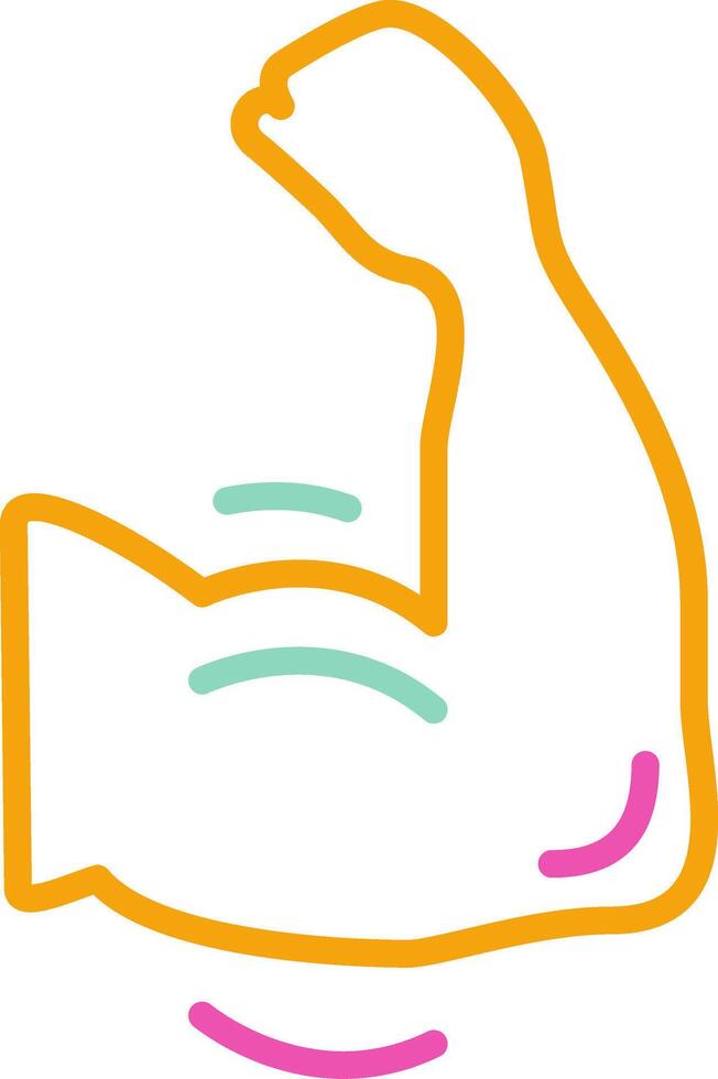 Arm Icon Design Symbol Line Multicolors vector