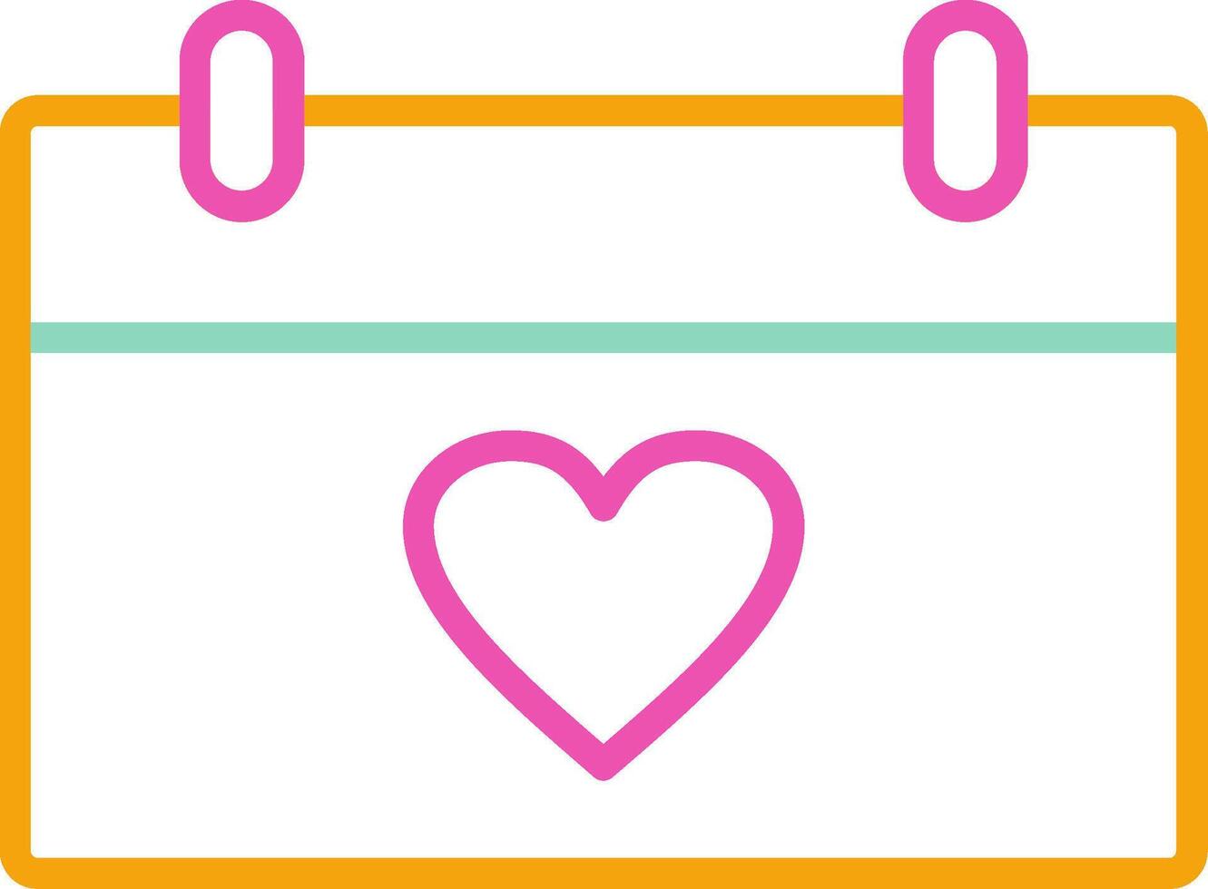 A calendar with a heart on it vector