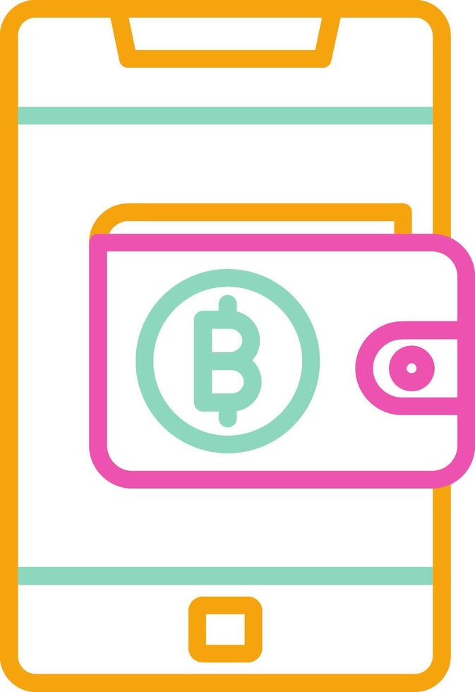 Bitcoin wallet icon vector