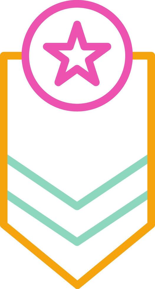 Rank Icon Design Symbol Line Multicolors vector