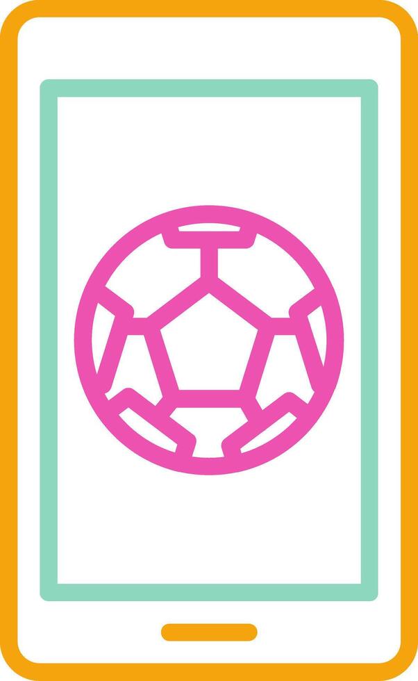 A tablet with a soccer ball on it vector