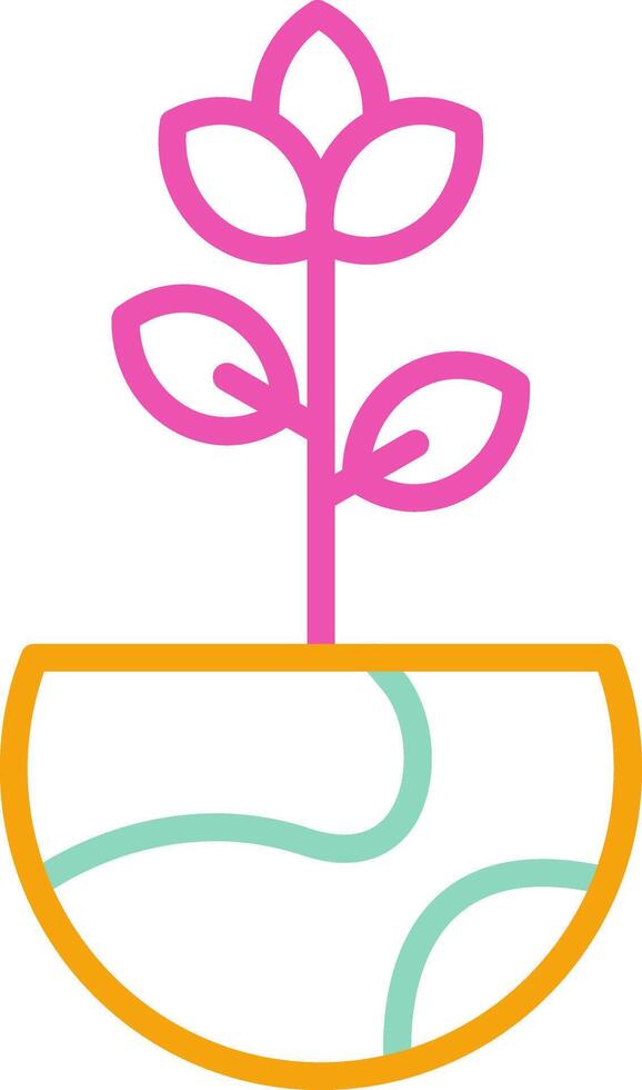 Ecology Icon Design Symbol Line Multicolors vector