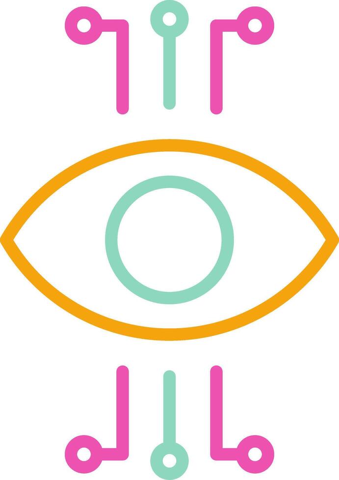 Bionic Icon Design Symbol Line Multicolors vector