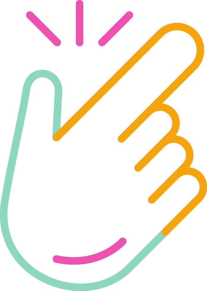 Easy Icon Design Symbol Line Multicolors vector