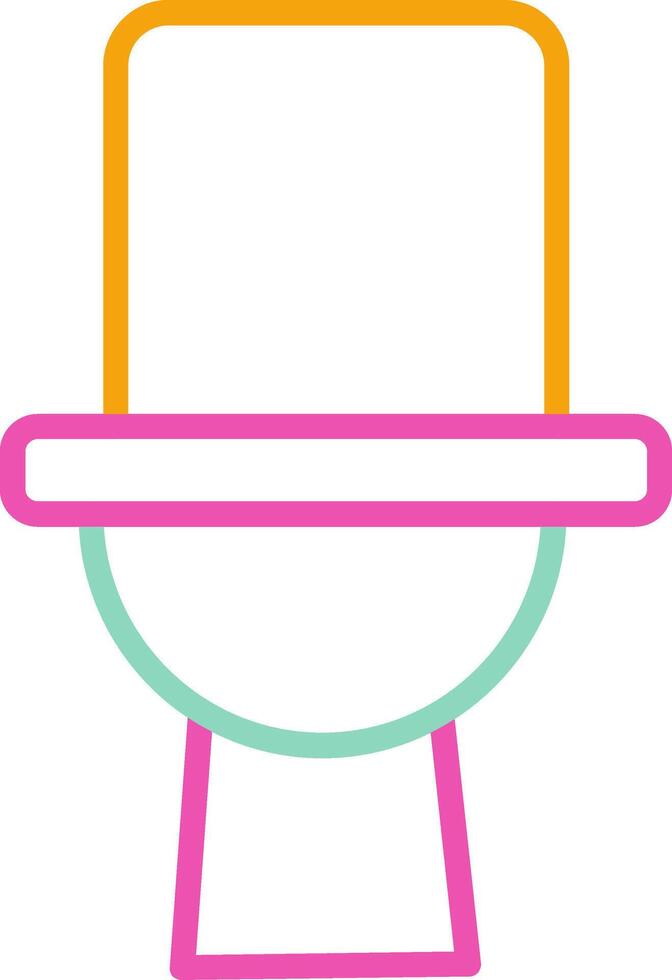 Toilet Icon Design Symbol Line Multicolors vector
