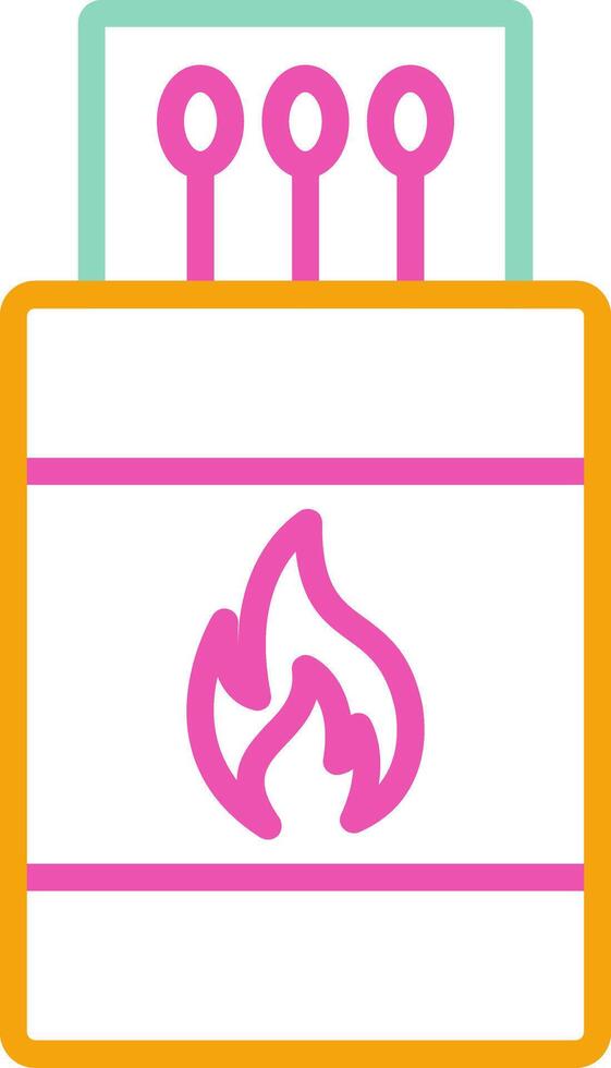 Matches Icon Design Symbol Line Multicolors vector
