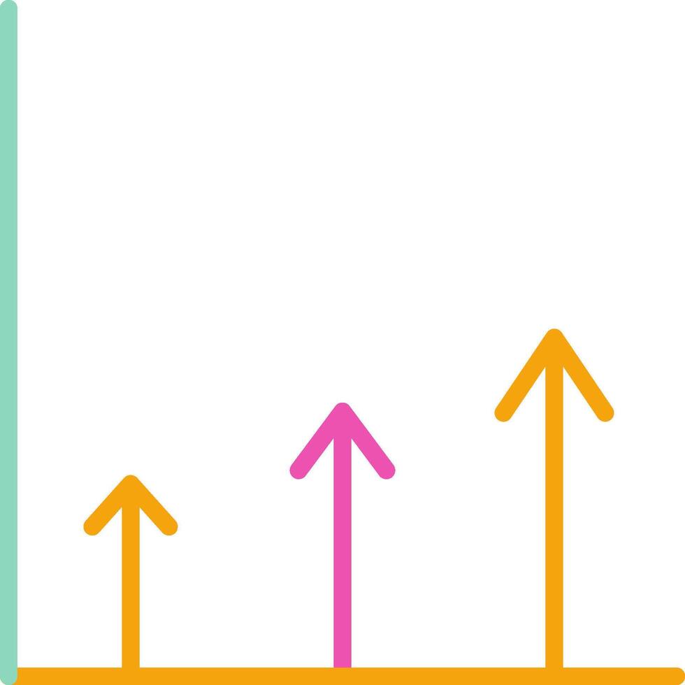 Increase Icon Rising Graph Symbol vector