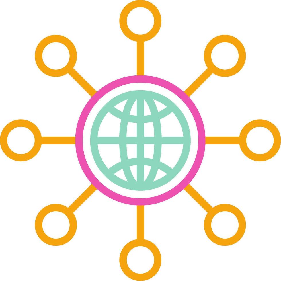 World Global Network Image vector