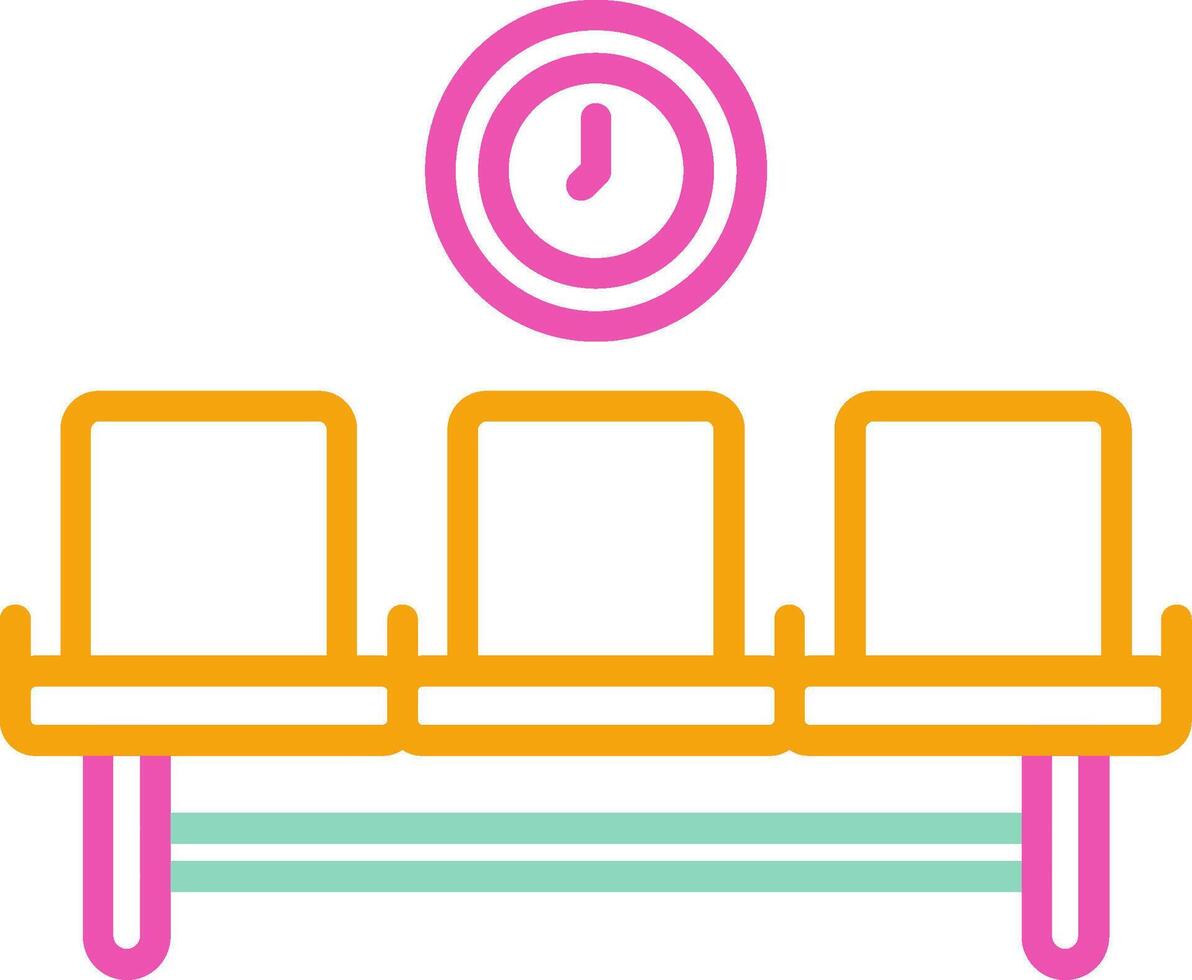 Waiting Area Icon Waiting Area Lounge vector